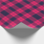 Big Pixel Check Plaid in Pink Navy ラッピングペーパー (角)