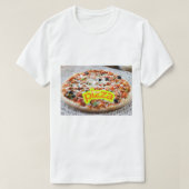 Big Pizza Image - Delicious Food Illustration Tシャツ (デザイン正面)
