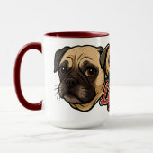 Big Pug Mug by Phil Elmore マグカップ (左)
