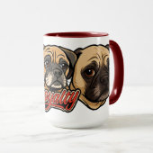Big Pug Mug by Phil Elmore マグカップ (正面右)