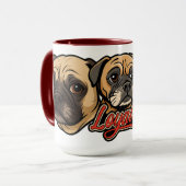 Big Pug Mug by Phil Elmore マグカップ (正面左)