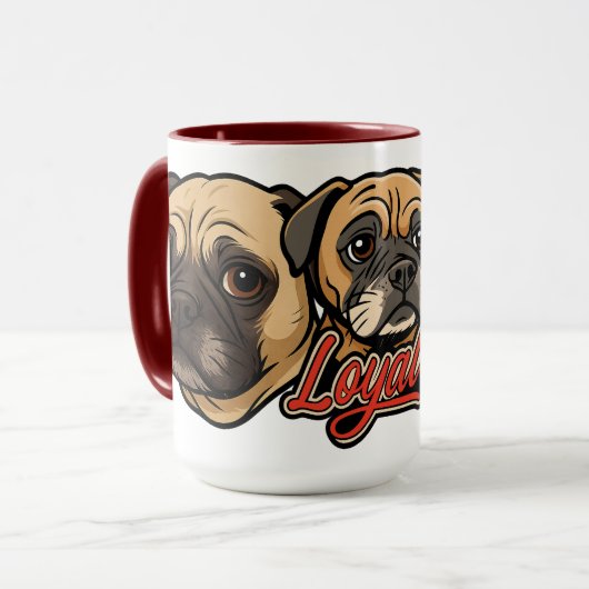 Big Pug Mug by Phil Elmore マグカップ (正面左)