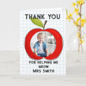 Big RED apple it takes a big heart photo card カード (黄色い花)