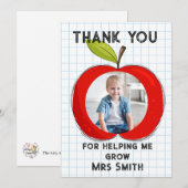 Big RED apple it takes a big heart photo card 招待状 (正面/裏面)