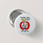 Big Red Apple Teacher Thank You Photo Button | 缶バッジ (正面&裏面)