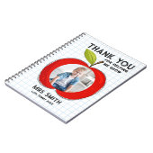 Big Red Apple Teacher Thank You Photo Notebook ノートブック (左側)