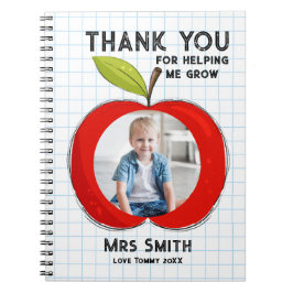 Big Red Apple Teacher Thank You Photo Notebook  ノートブック