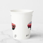 Big Red Car Custom Text Party Cup 紙コップ (右)