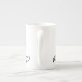 Big Red Car Specialty Mug – Custom Text Car Lover  ボーンチャイナマグカップ (裏面)