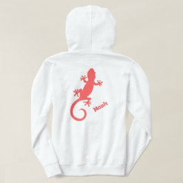Big Red Gecko Silhouette and Your Name パーカ