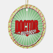 BIG RED LOGO AUDIOLOGIST聴覚学の博士 セラミックオーナメント (左)