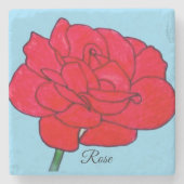 Big Red Rose  ストーンコースター (正面)