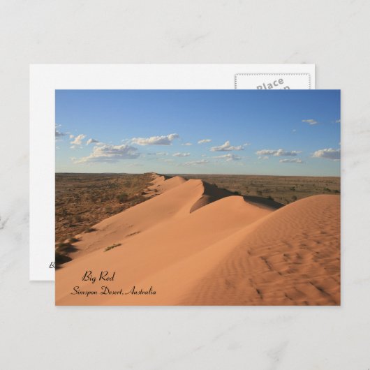 Big Red Sand Dune, Australia – はがき (正面/裏面)