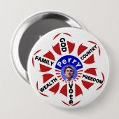 Big Rick Perry for President button 缶バッジ (正面&裏面)