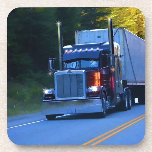 Big Rig Cargo Truck Artトラック コースター (正面)
