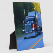 Big Rig Cargo Truck Artトラック フォトプラーク (側面)