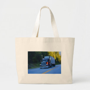 Big Rig Cargo Truck Artトラック ラージトートバッグ