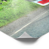 Big Rig Red Logging Truck Driver's Art Poster ポスター (角)