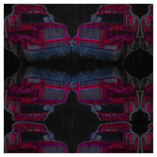 Big_Rig Semi_truckの自動トラック18の荷車引きOTR ファブリック (見本)