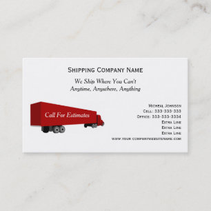 big Rig Truck Professional Shipping Moving Company 名刺