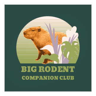 Big Rodent Companion Club Capybara フォトプリント