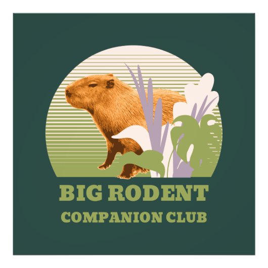 Big Rodent Companion Club Capybara フォトプリント (正面)
