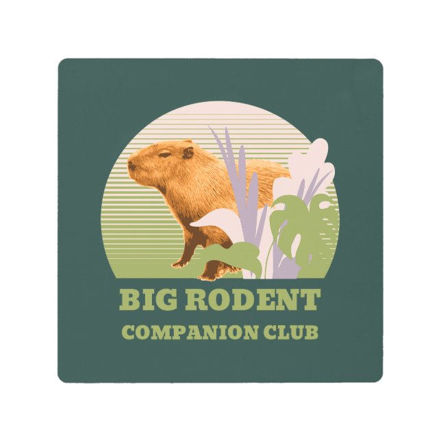 Big Rodent Companion Club Capybara メタルプリント (正面)
