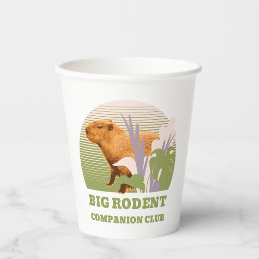 Big Rodent Companion Club Capybara 紙コップ (正面)