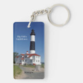 Big Sable Light House長方形キーチェーン キーホルダー (裏面)