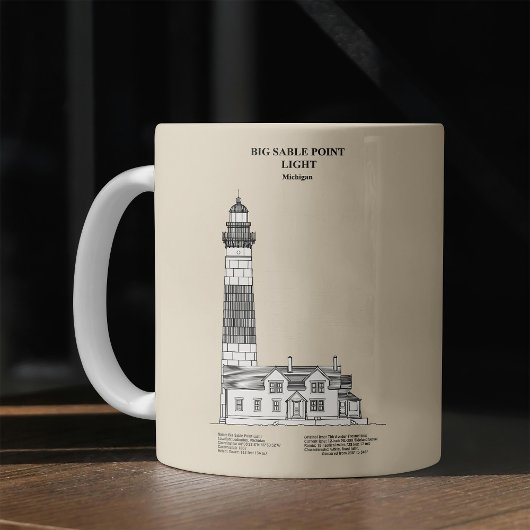Big Sable Point Lighthouse - ミシガン州 - SBD コーヒーマグカップ