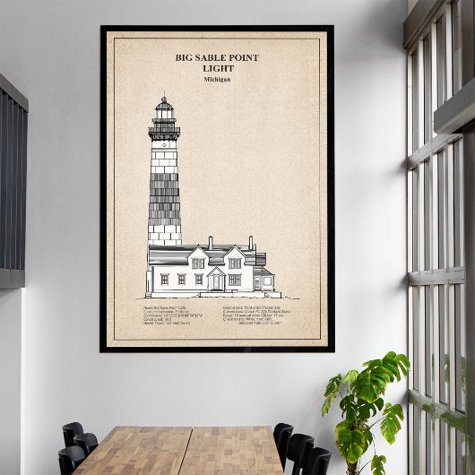 Big Sable Point Lighthouse - Michigan - SBD キャンバスプリント