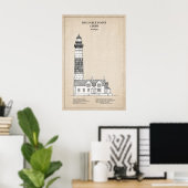 Big Sable Point Lighthouse - Michigan - SBD ポスター (ホームオフィス)