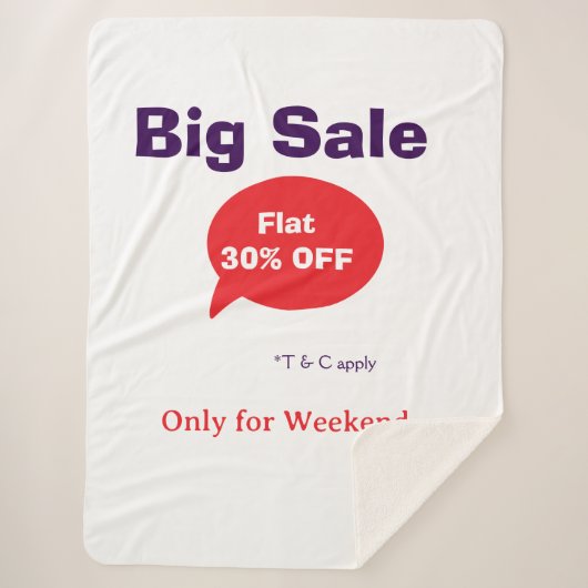 Big sale discount offer weekend company shop T&C シェルパブランケット (正面)