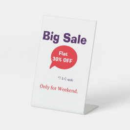 Big sale discount offer weekend company shop T&C 台座サイン