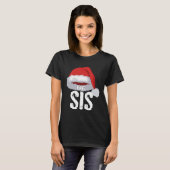 Big Sis Christmas Red Santa Claus Cap Sister Tシャツ (正面フル)