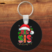 Big Sis Santa Hat New Big Sister Announcement Xmas キーホルダー (正面)