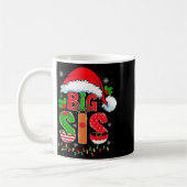 Big Sis Santa Hat New Big Sister Announcement Xmas コーヒーマグカップ (左)