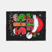 Big Sis Santa Hat New Big Sister Announcement Xmas フリースブランケット (正面(横))
