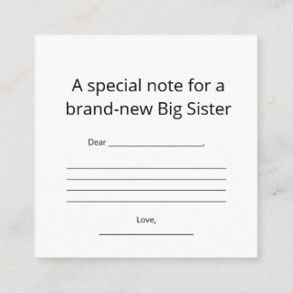 Big Sister Abstract Heart Enclosure Card  エンクロージャーカード