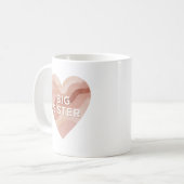 Big Sister Abstract Heart Sticker – Sibling Gift コーヒーマグカップ (正面左)