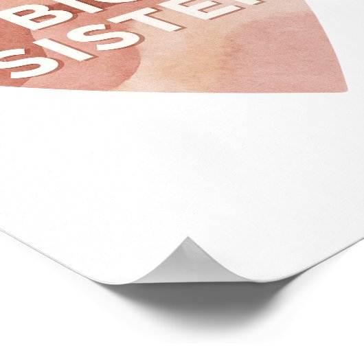 Big Sister Abstract Heart Wall Art Print ポスター (角)