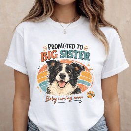 Big Sister Announcement Dog Baby Reveal Tシャツ