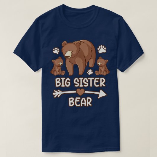 big sister bear 2 cub shirt, big sister bear shirt tシャツ (デザイン正面)