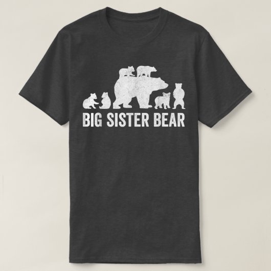 Big Sister Bear Shirts, Funny Six Cub Siblings Sis Tシャツ (デザイン正面)