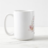 Big Sister Bunny Mug Personalized Pink Rose Flora コーヒーマグカップ (左)