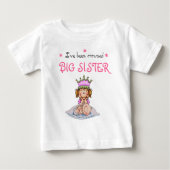 big sister crowned ベビーTシャツ (正面)