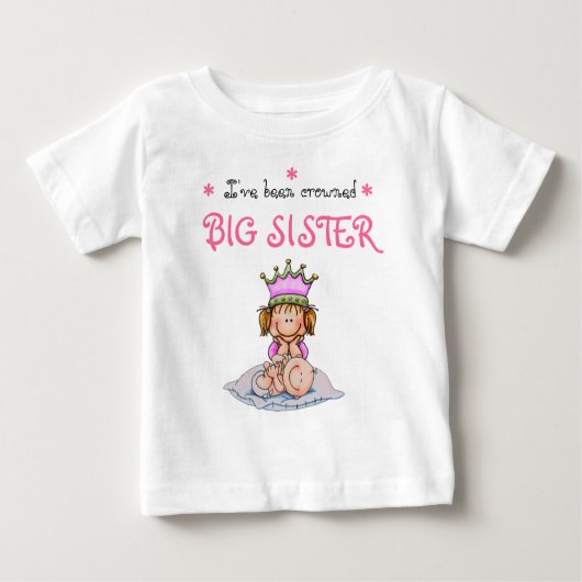big sister crowned ベビーTシャツ (正面)
