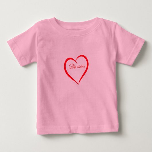 "Big Sister – Cute & Confident Design" ベビーTシャツ (正面)