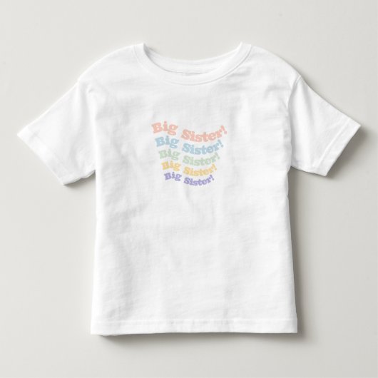 Big Sister New Baby Newborn Quote Toddler Shirt トドラーTシャツ (正面)