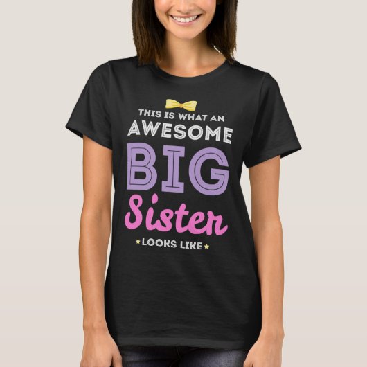 Big Sister Promotion Announcement Pregnancy Reveal Tシャツ (正面)